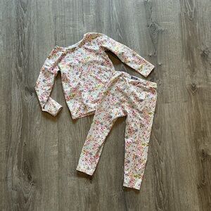 Patagonia 4T Girls Ditsy Floral Capilene Baselayer Set